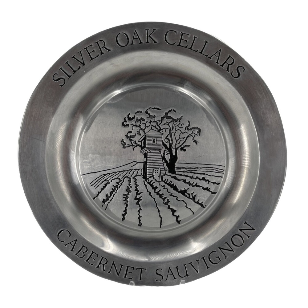 Silver Oak Cellars Cabernet‎ Sauvignon Charger Metal Plate Collectible 12.5" Dia
